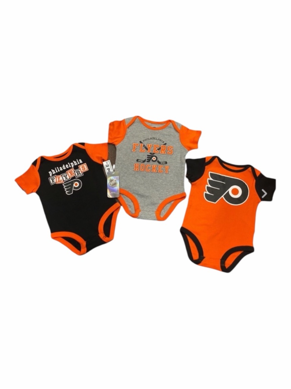 NHL Unisex Baby Philadelphia Flyers Bodysuits 3 Pack